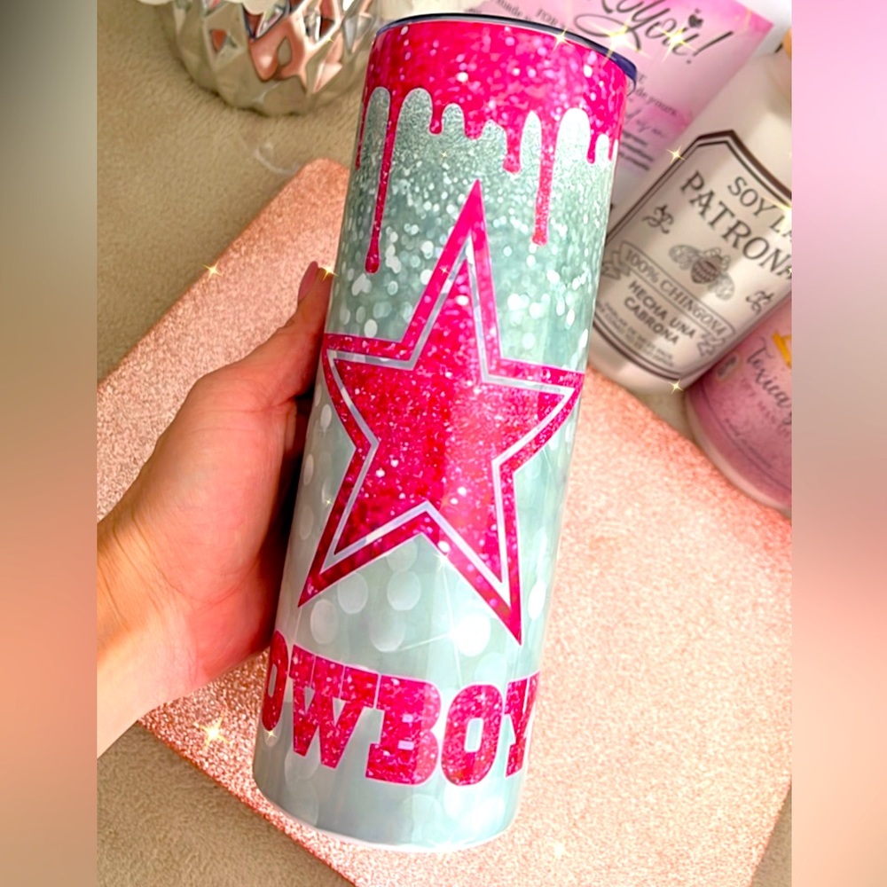 PINK COWBOYS TUMBLER